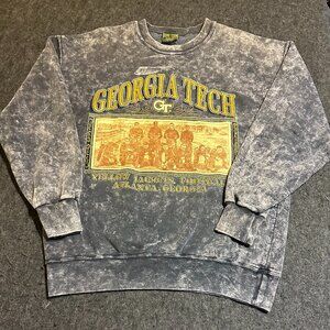 Home Team Advantage Vintage Georgia Tech Sweatshirt Sz L Made In The USA  (E/P)